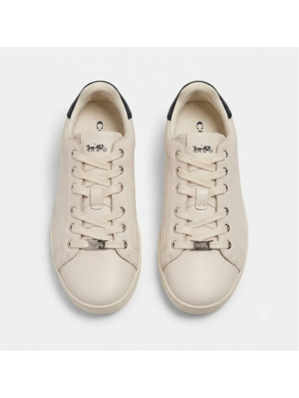Coach Womens 9B Off White lvory Midnight Nappa Leather Low Top Sneakers G1905
